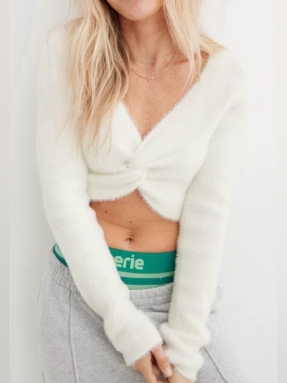 NWOT Aerie Fluffy-4-Ever Reversible Sweater - Sz S - Picture 2 of 10